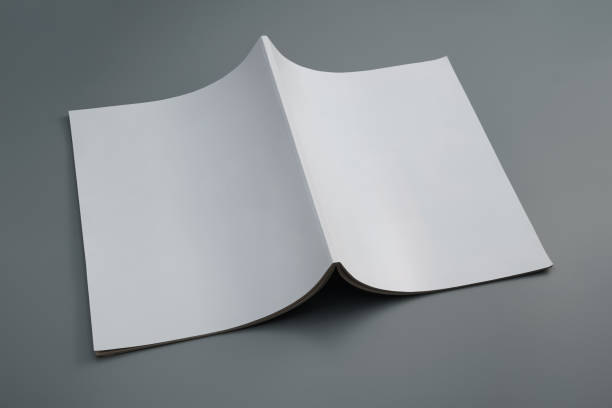istock Dummy used magazine on gray background 825753970