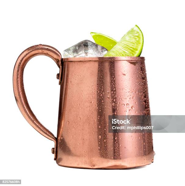 Moscow Mule Vodka Ginger Beer Copper Cup Stock Photo - Download Image Now - Moscow Mule, Mule, Cut Out