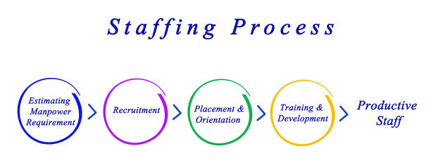 istock Diagram of staffing process 825773958