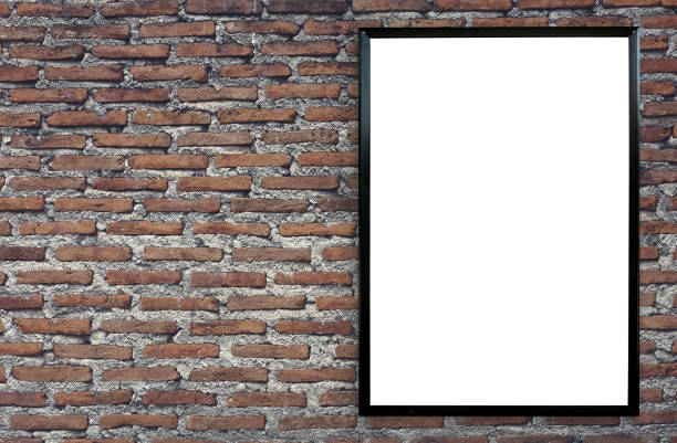 istock blank poster photo frame on vintage brick wall 825785364