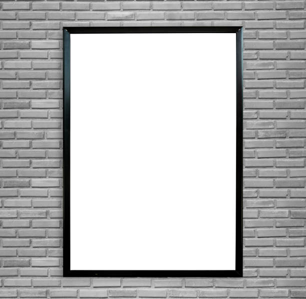 istock blank poster photo frame on vintage brick wall 825785378