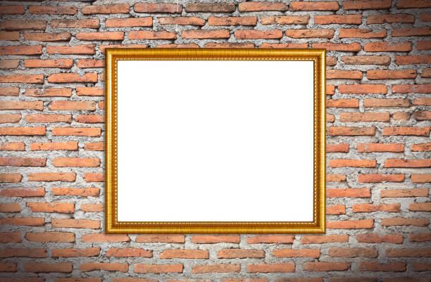 istock photo frame with old vintage brick wall 825785416