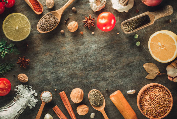 istock spice and herb on wooden background 825789600
