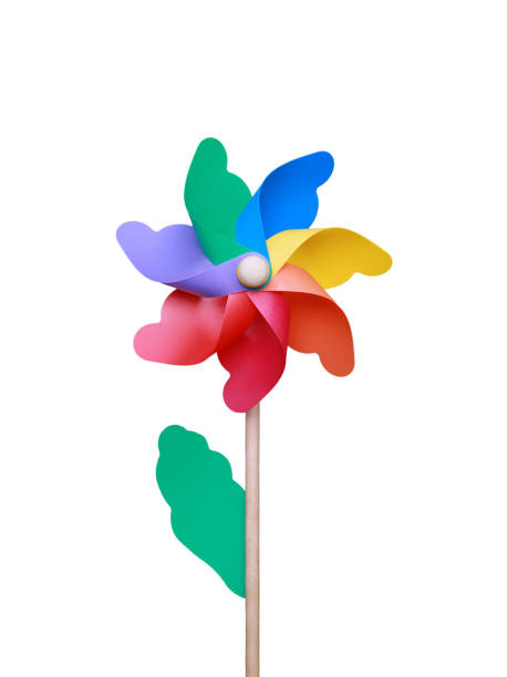 istock Colorful pinwheel over white background. 825796614