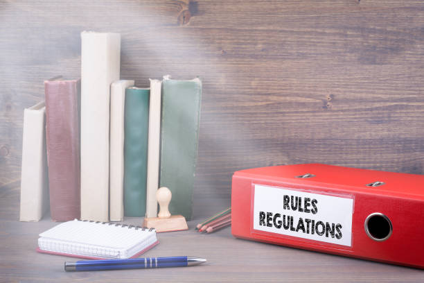 istock Rules And Regulations. Binder on desk in the office. Business background 825799050
