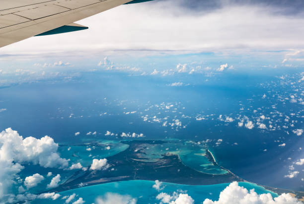 istock Top View of Paradise Beach, Bahamas 825802494