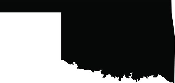 территория оклахомы - oklahoma map state vector stock illustrations