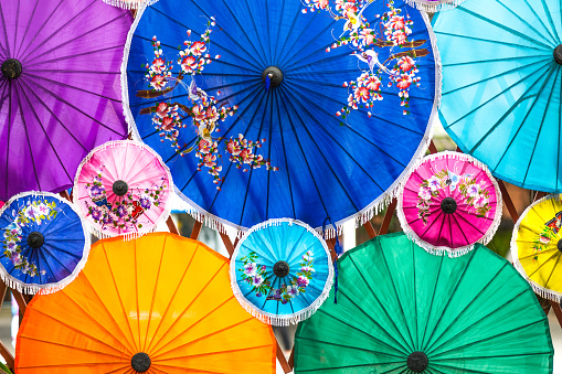 Colorful umbrella, traditional Chinese style.