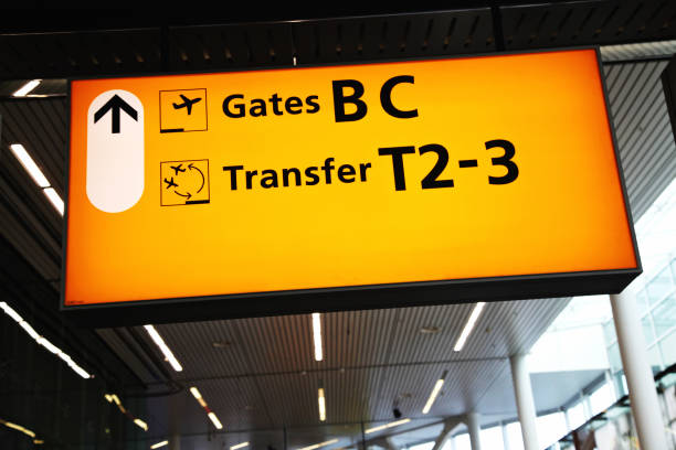 istock Airport information sign 825814960