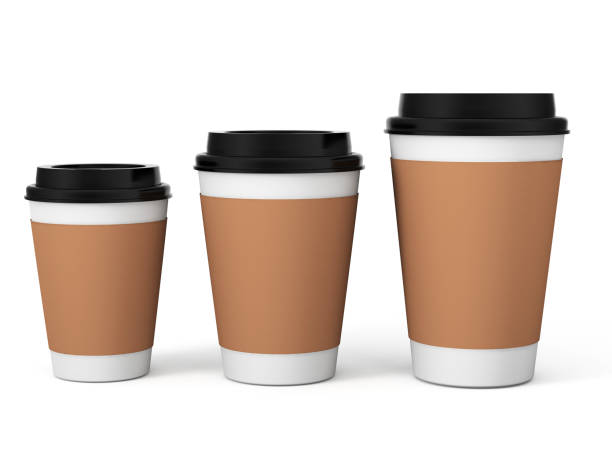 istock Blank white disposable coffee cup glass with black lid  for mock up and template design. 825818064