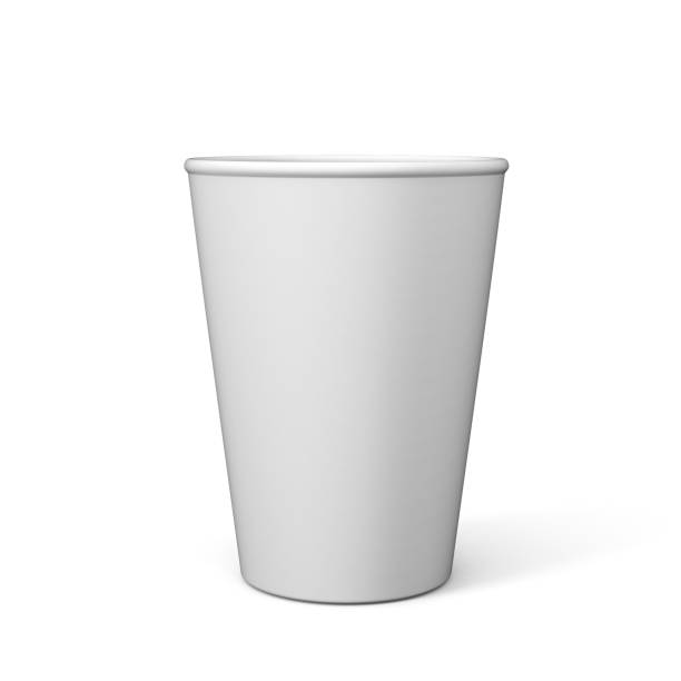 istock Blank white disposable coffee small hot cup glass for mock up and template design. 825818288
