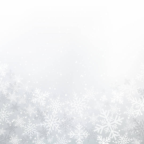 illustrations, cliparts, dessins animés et icônes de hiver blanc fond noël fait des flocons de neige et de la neige avec espace exemplaire pour votre texte, vecteur - winter backgrounds focus on foreground white