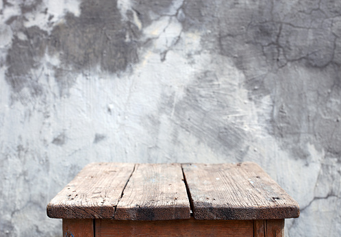 Old wooden table.
