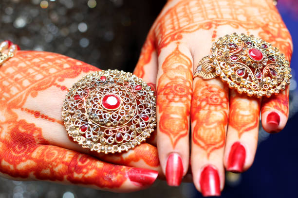 istock Beautifully decorated Indian bride hands 825833986