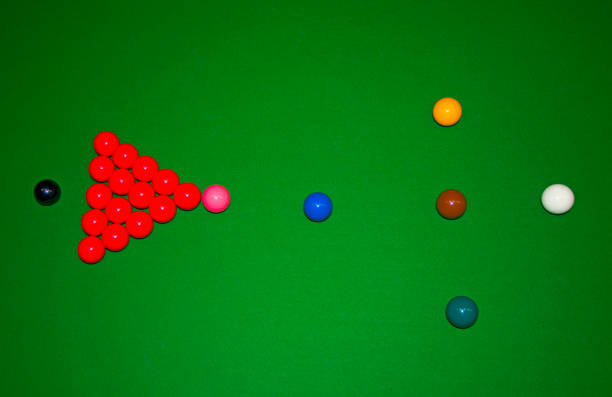 istock on a billiard table stand with coloured glasses of alcohol. 825835530