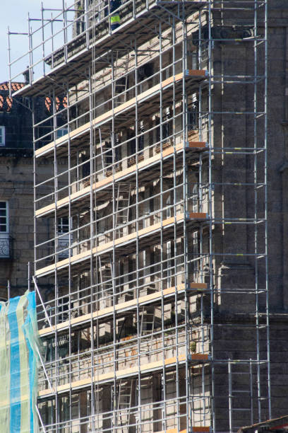 istock Restoring historical building facade, Santiago de Compostela, Galicia, Spain. 825839072
