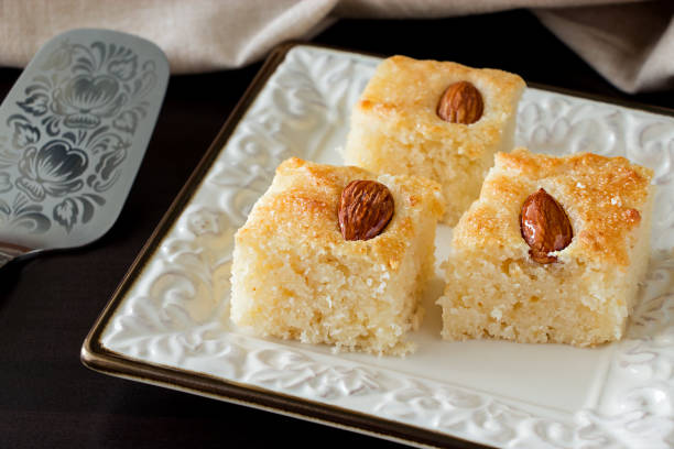 istock Basbousa (namoora) traditional arabic semolina cake 825842504