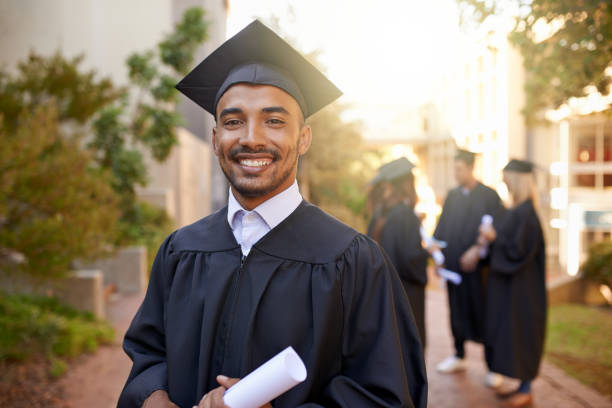 graduation day is my reward - grad portrait imagens e fotografias de stock