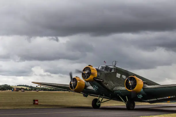 The Junkers Ju 52 is a German trimotor transport aircraft manufactured from 1931 to 1952.