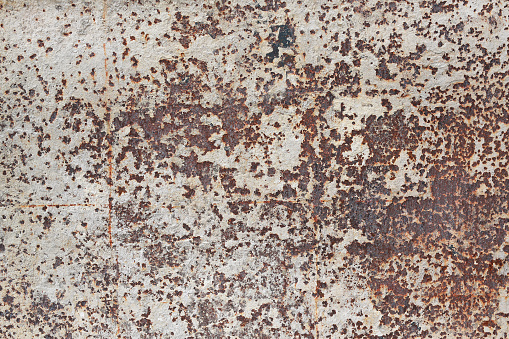old grunge rusty zinc wall for textured background.
