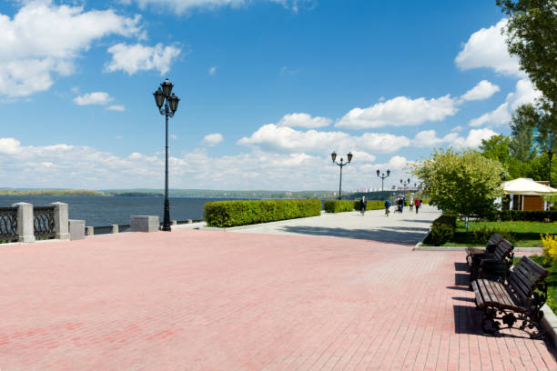 istock Volga river embankment in Samara 825862076