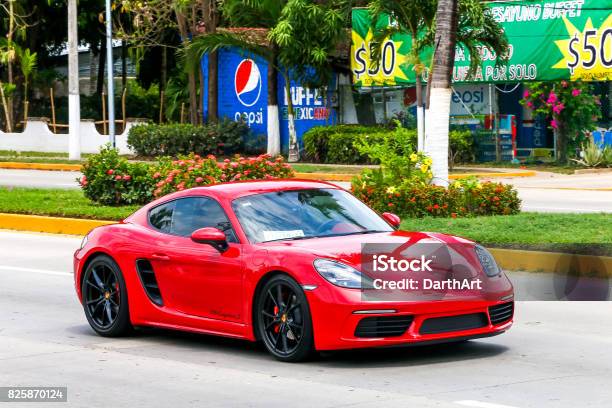 Porsche 718 Cayman S Stock Photo - Download Image Now - Porsche, Car, Red