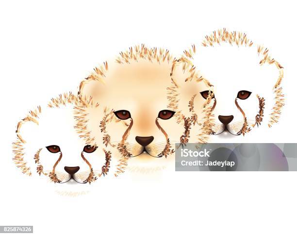 Cheetah Cubs Stock Illustration - Download Image Now - Africa, Animal, Animal Wildlife