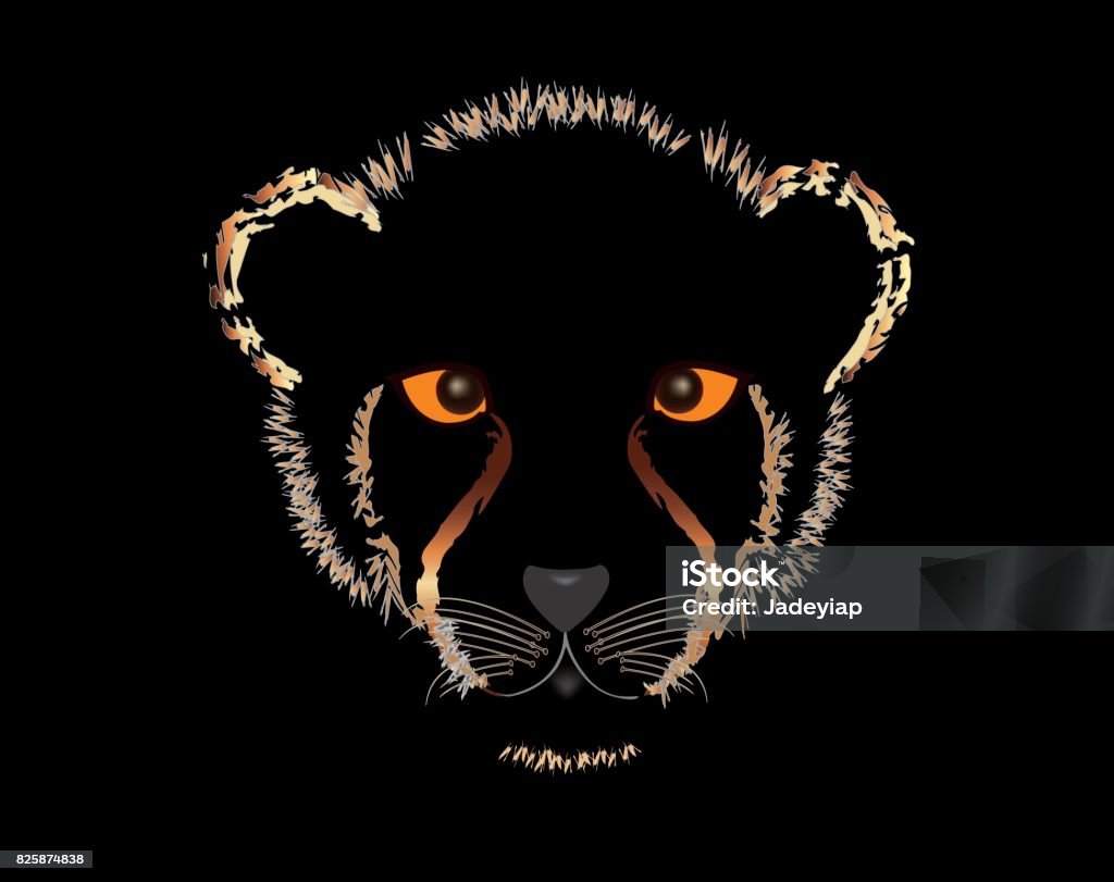 Cheetah Cheetah dark background Africa stock vector