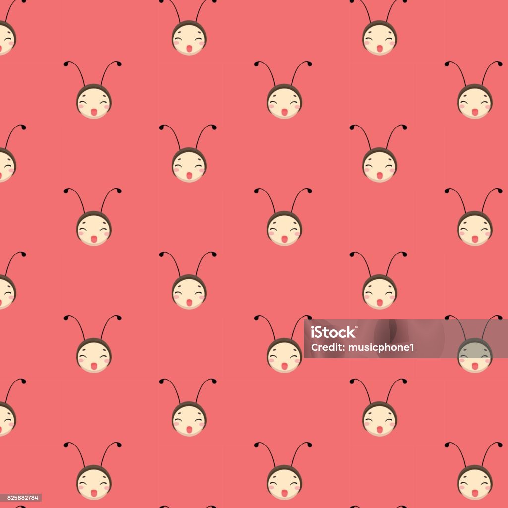 Pink Ladybug Pattern Ladybug Pattern Stock Illustration - Download Image Now - Abstract ...