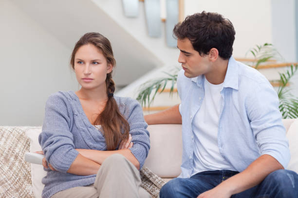 istock Woman being mad at her boyfriend 825886342