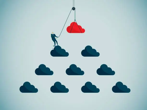 Vector illustration of cloud computing