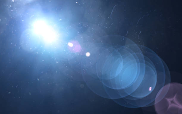 istock Design natural lens flare. Rays light background.Smoke flare light effect