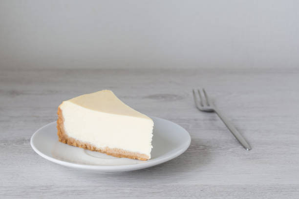 istock Slice of New York plain cheesecake 825900722
