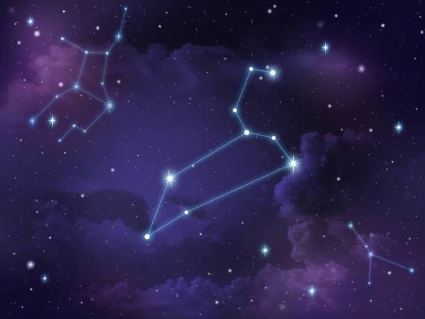 Leo constellation star Zodiac stock photo