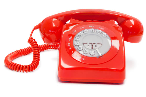 istock Old fashioned red telephone 825912160