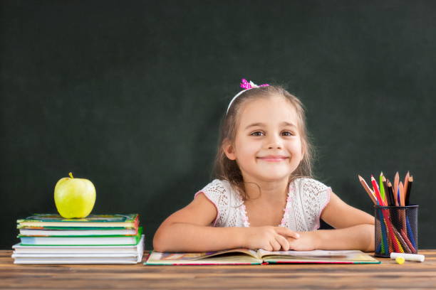 istock Back To School Concept, Happy Smiling Child Studying 825922092
