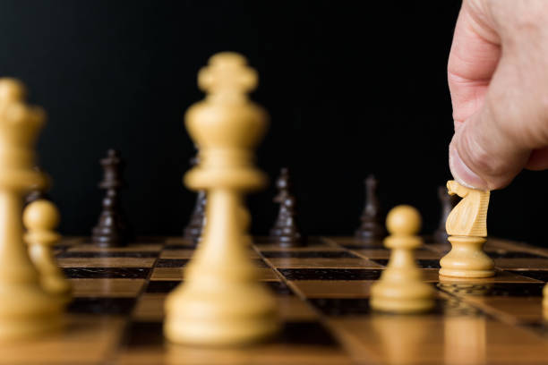 istock Chess photographed on a chessboard 825927774