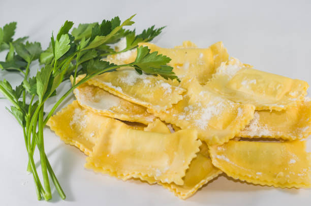 istock Mountain of ravioli and parsley 825937568