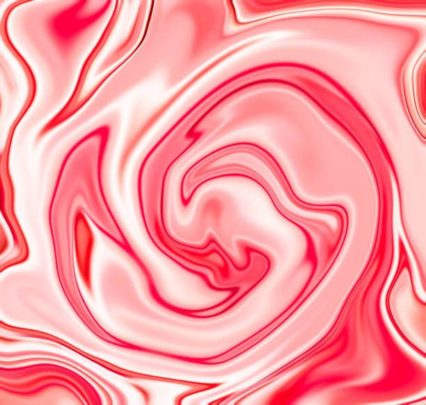 istock Strawberry cream abstract background. Mesh liquid surface digital illustration. 825938496