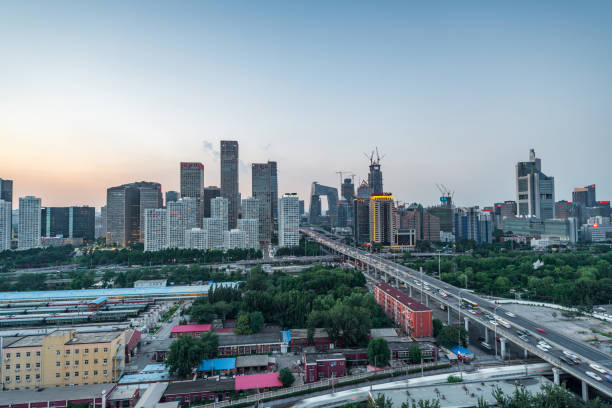 istock High angle view of Beijing Skyline, Day 825954224