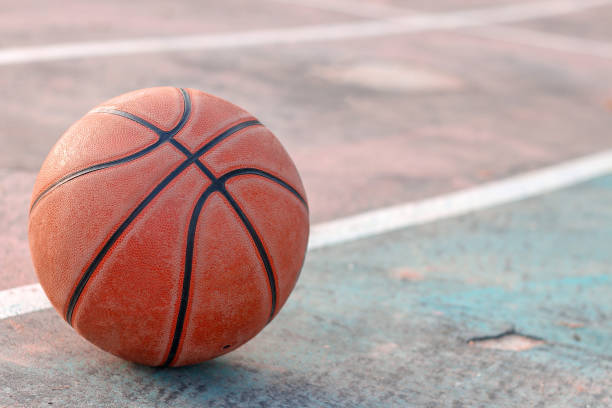 istock the basketball placed on the old floor 825963994