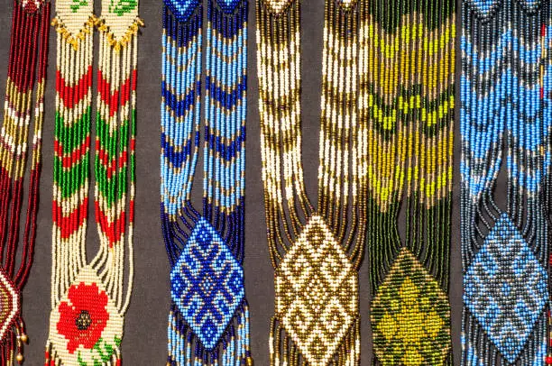 Indigenous beadwork.