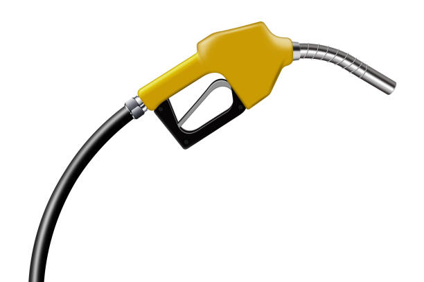 istock 3D illustration yellow fuel nozzle on a white background 825969216