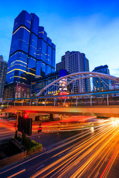 istock Sunset at Chong Nonsi skywalk Bangkok 825972562