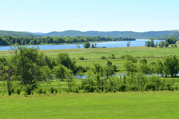 saint john river valley (new brunswick canada) - saint johns river imagens e fotografias de stock