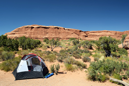 Camping in Utah Canyon