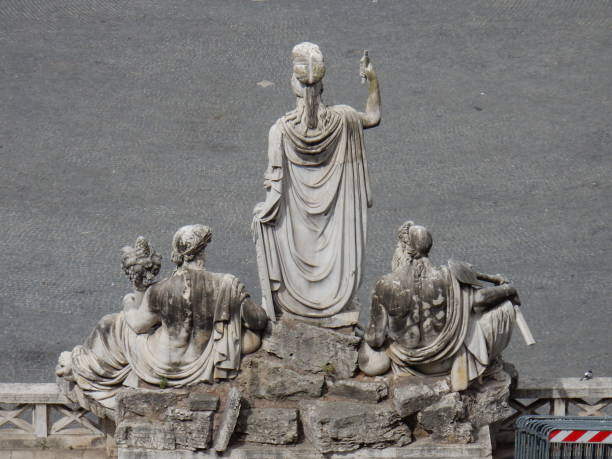 roma - fontana della dea roma dal pincio - fontana della dea roma foto e immagini stock