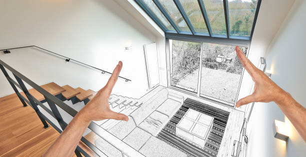 istock Planned renovation of a Modern living room 825985846