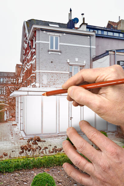 Drawing renovation of a New modern extension