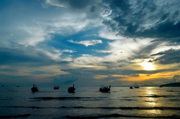 istock Sunset on the Ao Nang bay 825993508
